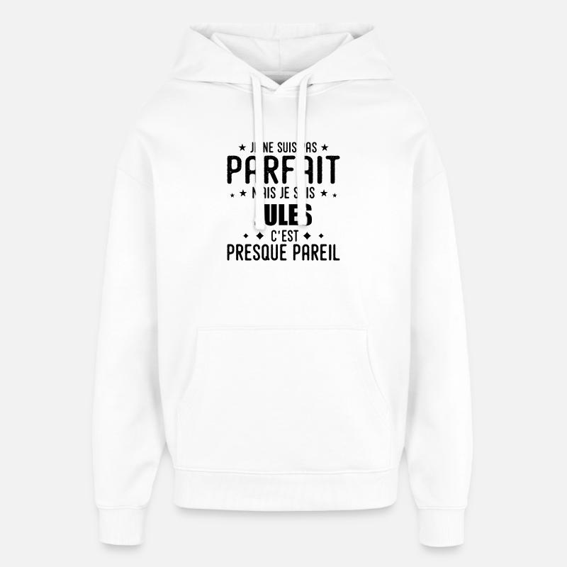 Jules: authentisch, unvollkommen, oberflächlich, perfekt - Oversized Unisex Hoodie von Stanley/Stella - Weiß