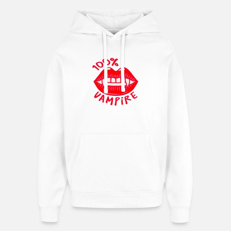 100 % vampires - Sweat à capuche unisexe Stanley/Stella Oversized - blanc