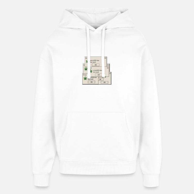 THC 420 - Sweat à capuche unisexe Stanley/Stella Oversized - blanc