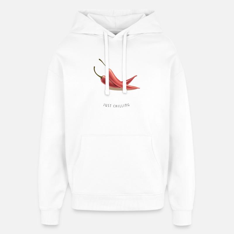 Chili Chillin' – Motif de vacances amusant - Sweat à capuche unisexe Stanley/Stella Oversized - blanc