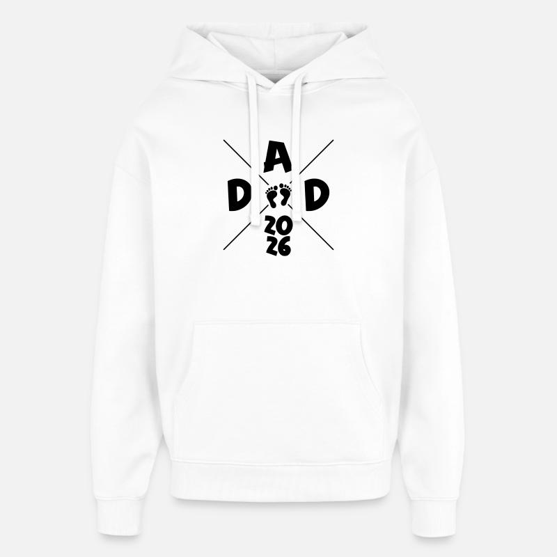 Papa 2026 - Sweat à capuche unisexe Stanley/Stella Oversized - blanc