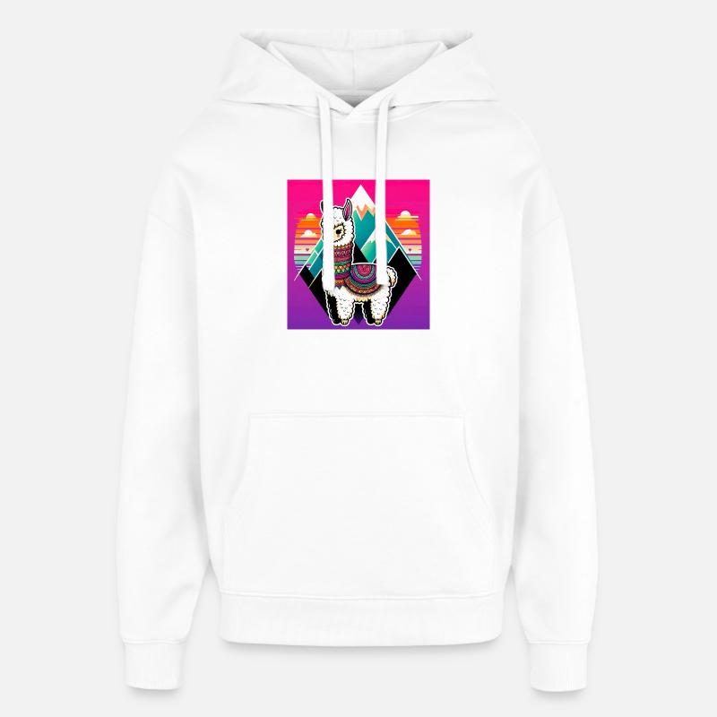 Alpaga - Sweat à capuche unisexe Stanley/Stella Oversized - blanc