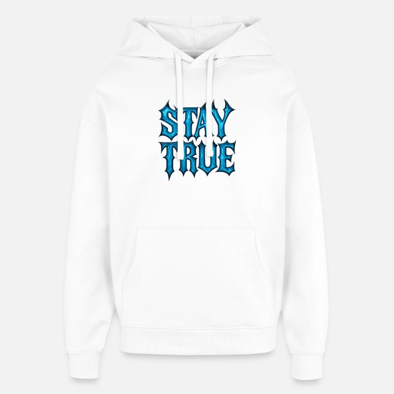 Stay True Design - Déclaration d’être vous-même - Sweat à capuche unisexe Stanley/Stella Oversized - blanc