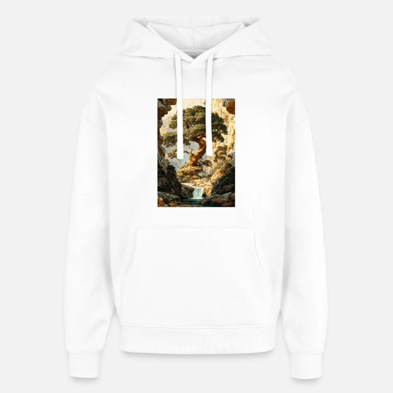 Arbre ancien à Canyon Falls - Sweat à capuche unisexe Stanley/Stella Oversized - blanc
