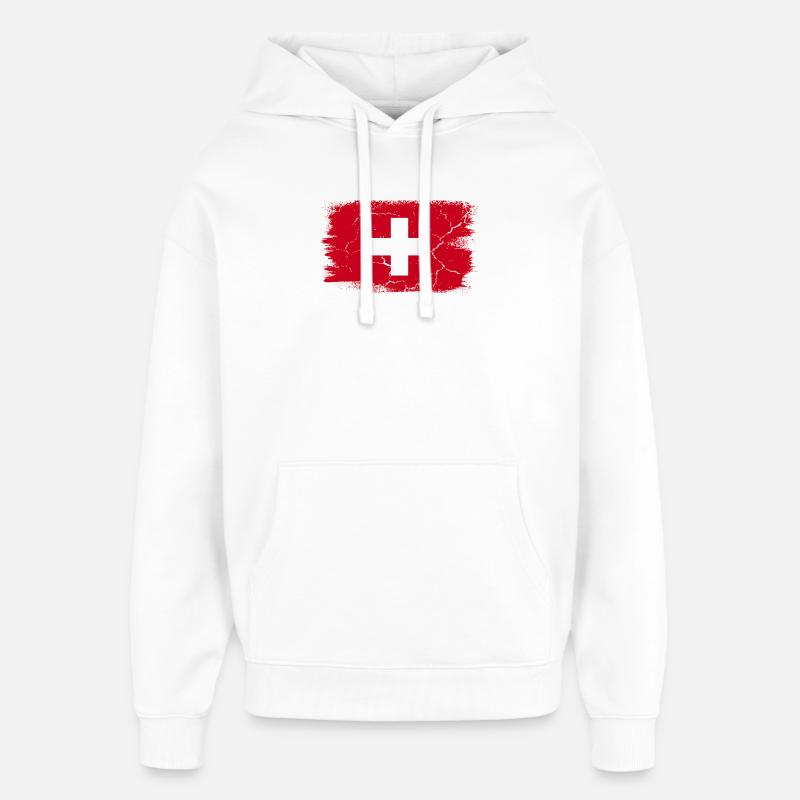 Interlaken - Sweat à capuche unisexe Stanley/Stella Oversized - blanc