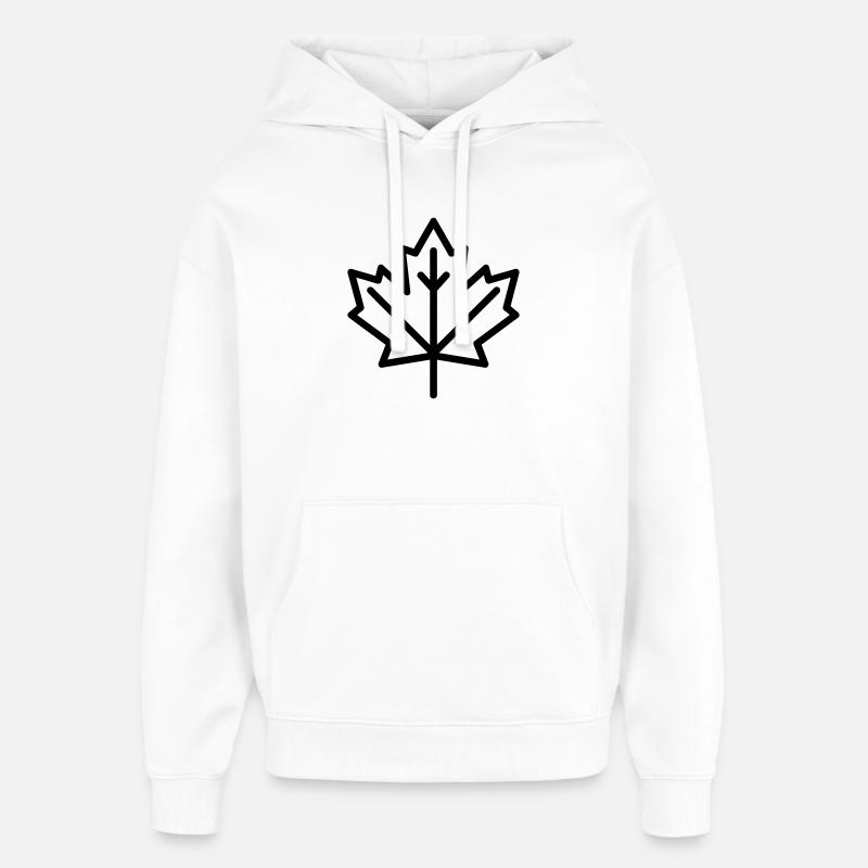 Feuille d’Érable - Sweat à capuche unisexe Stanley/Stella Oversized - blanc