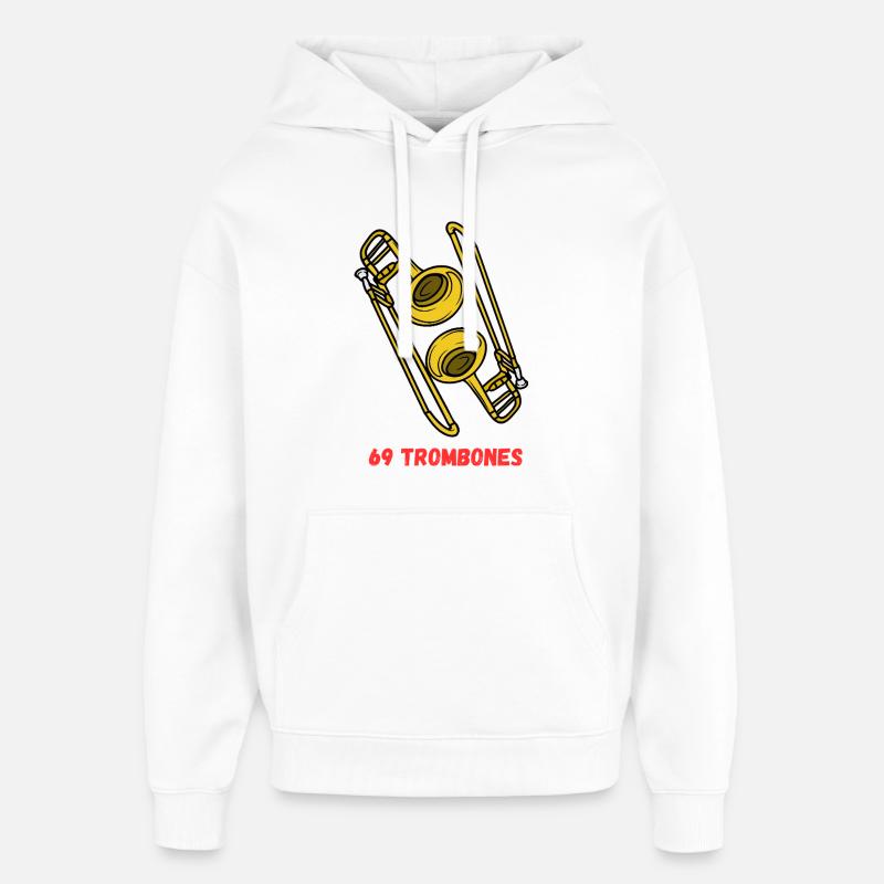 69_Trombones - Sweat à capuche unisexe Stanley/Stella Oversized - blanc
