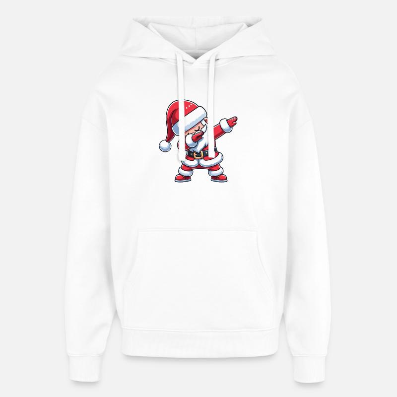 Taponner Noël Noël Dab Noël - Sweat à capuche unisexe Stanley/Stella Oversized - blanc