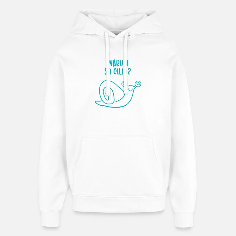 Relaxte Schnecke - Warum so eilig? - Oversized Unisex Hoodie von Stanley/Stella - Weiß