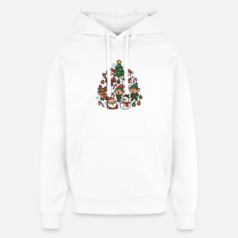 Weihnachtswelt mit Santa Elfen Schnee - Oversized Unisex Hoodie von Stanley/Stella - Weiß