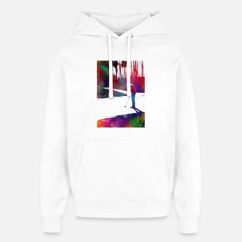 Joueur de golf #golf - Sweat à capuche unisexe Stanley/Stella Oversized - blanc
