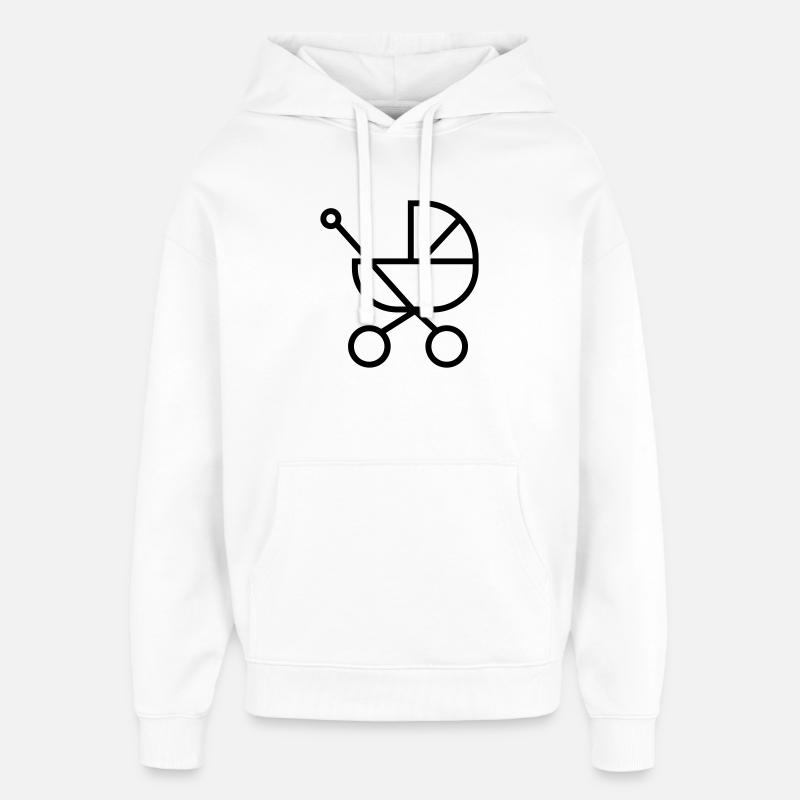 poussette - Sweat à capuche unisexe Stanley/Stella Oversized - blanc