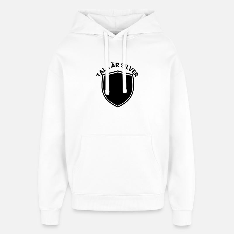 Bouclier d’argent avec thème d’année - Sweat à capuche unisexe Stanley/Stella Oversized - blanc
