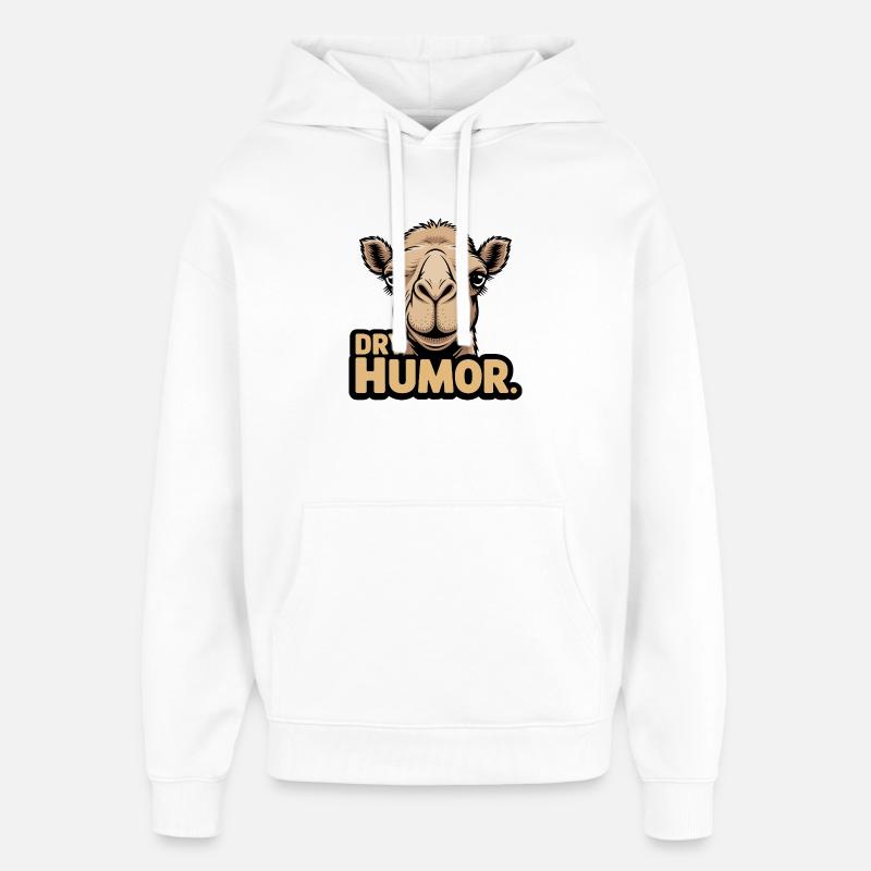 Illustration d’humour sec de chameau - Sweat à capuche unisexe Stanley/Stella Oversized - blanc