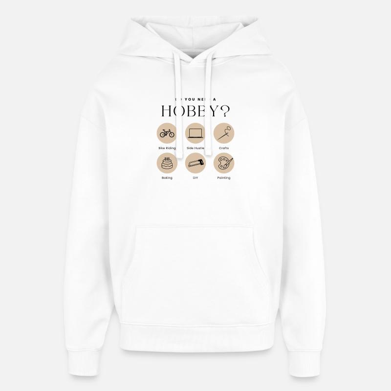 Hobby Mode On - Sweat à capuche unisexe Stanley/Stella Oversized - blanc