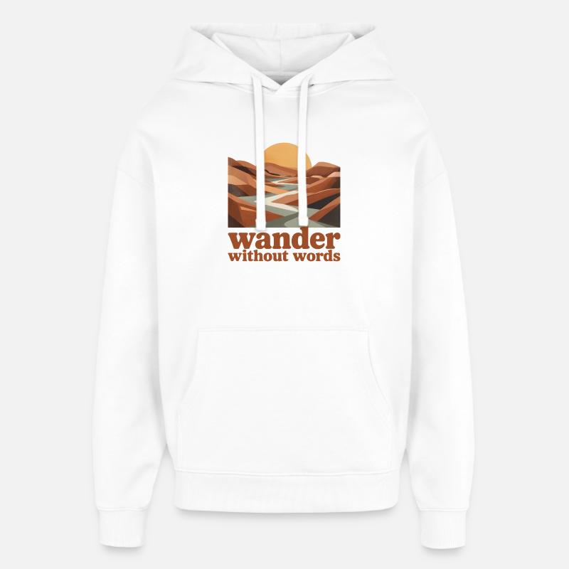 Randonnée sans mots | Voyage introverti - Sweat à capuche unisexe Stanley/Stella Oversized - blanc