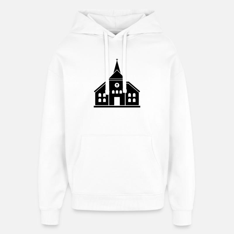 Église - Sweat à capuche unisexe Stanley/Stella Oversized - blanc