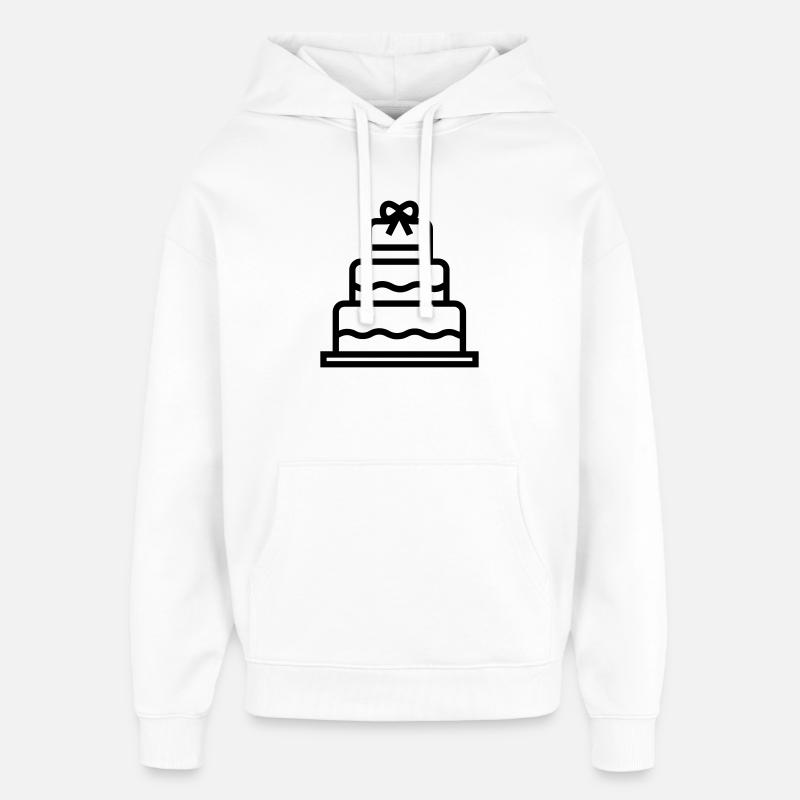 gâteau de mariage - Sweat à capuche unisexe Stanley/Stella Oversized - blanc