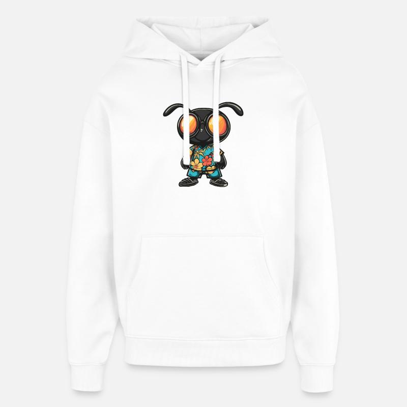 Ameise Comic Urlaub - Oversized Unisex Hoodie von Stanley/Stella - Weiß