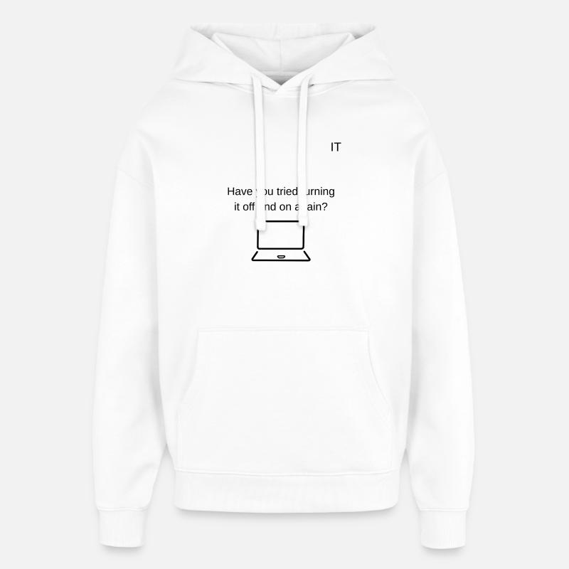 Support technique - Sweat à capuche unisexe Stanley/Stella Oversized - blanc