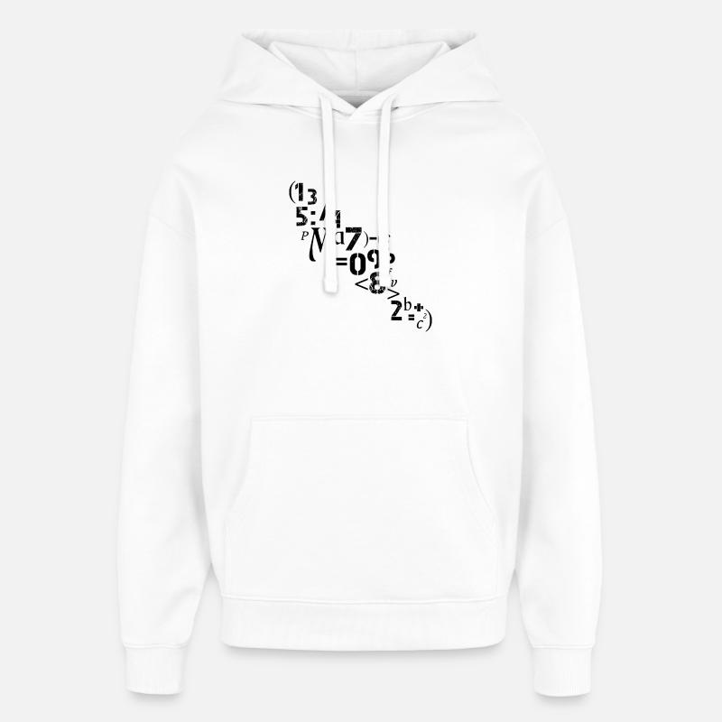 Mathématicien, enseignant Nombres, analyste de signes - Sweat à capuche unisexe Stanley/Stella Oversized - blanc