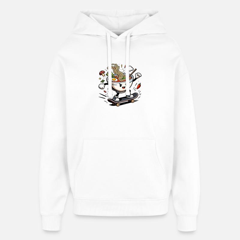 Je peux pas j’ai ramen - Sweat à capuche unisexe Stanley/Stella Oversized - blanc