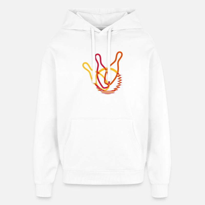 Design jeu de quilles - Sweat à capuche unisexe Stanley/Stella Oversized - blanc