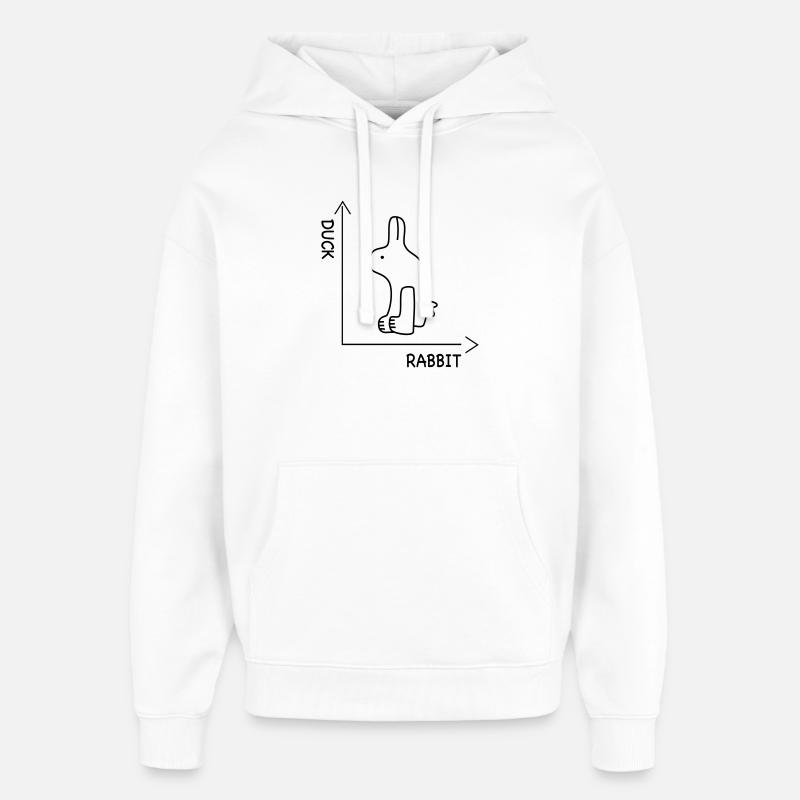 illusion d'optique - Sweat à capuche unisexe Stanley/Stella Oversized - blanc