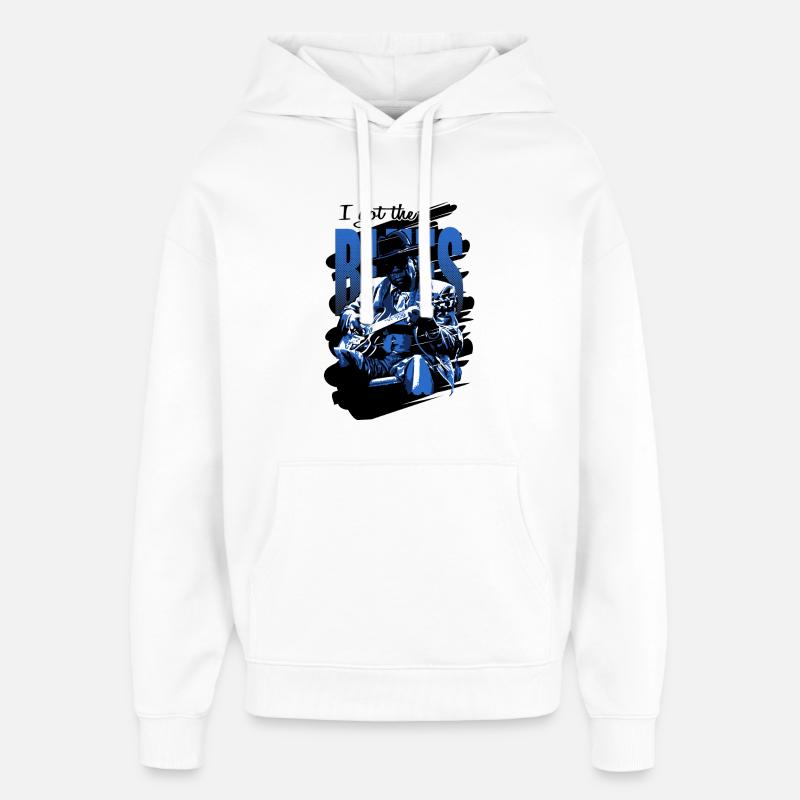 Fick blues - Stanley/Stella Oversized Huvtröja Unisex - vit