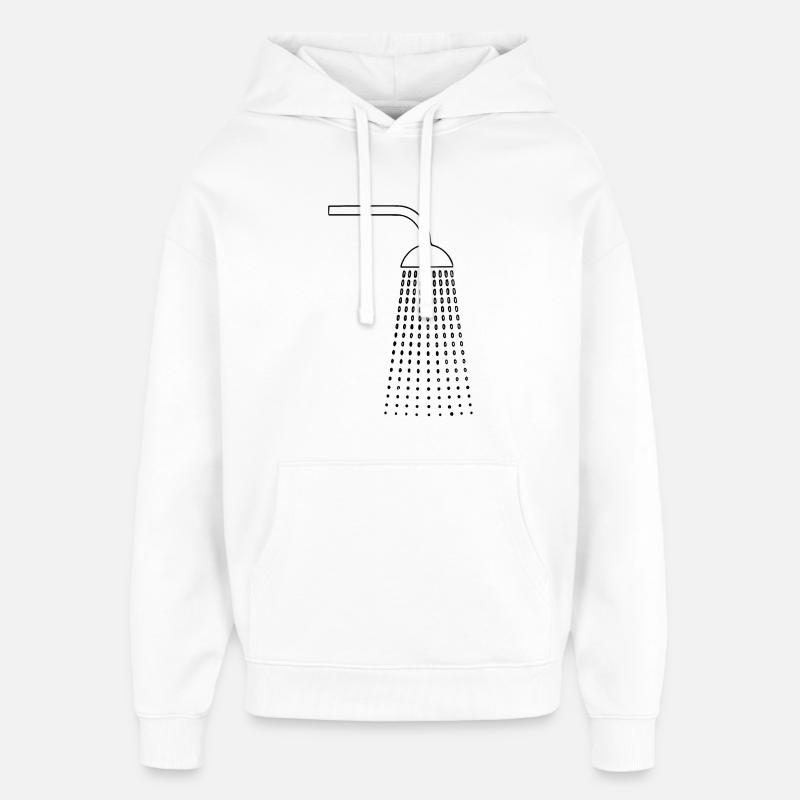 Dessins de douche - Sweat à capuche unisexe Stanley/Stella Oversized - blanc