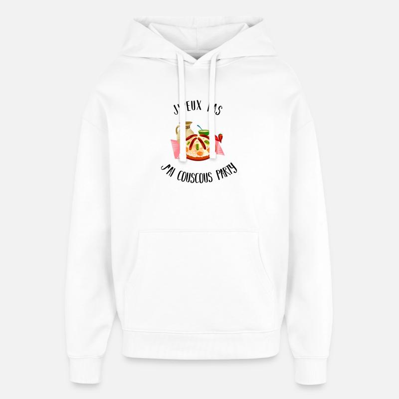 J'peux Pas J'ai Couscous Party  - Sweat à capuche unisexe Stanley/Stella Oversized - blanc