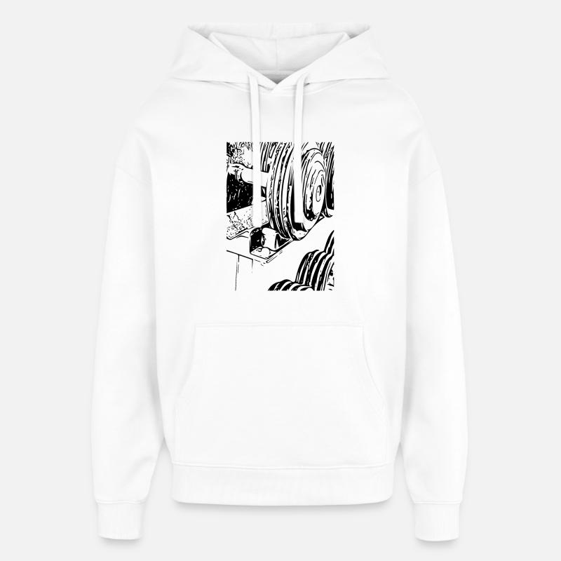 Haltère - Sweat à capuche unisexe Stanley/Stella Oversized - blanc