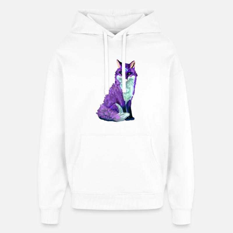 fox - Oversized Unisex Hoodie by Stanley/Stella - white