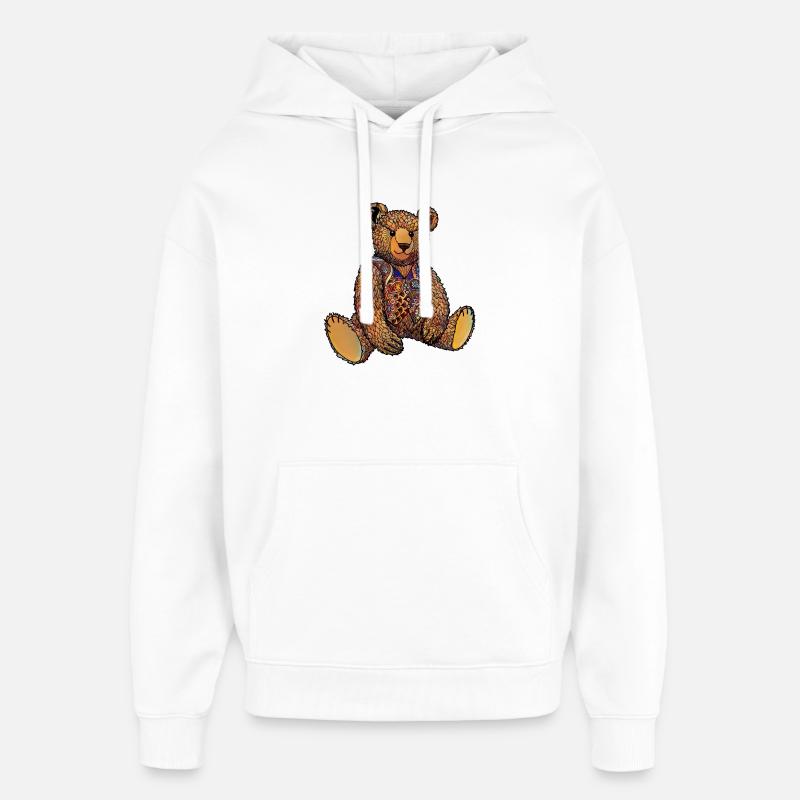 Aquarelle Ted - Sweat à capuche unisexe Stanley/Stella Oversized - blanc