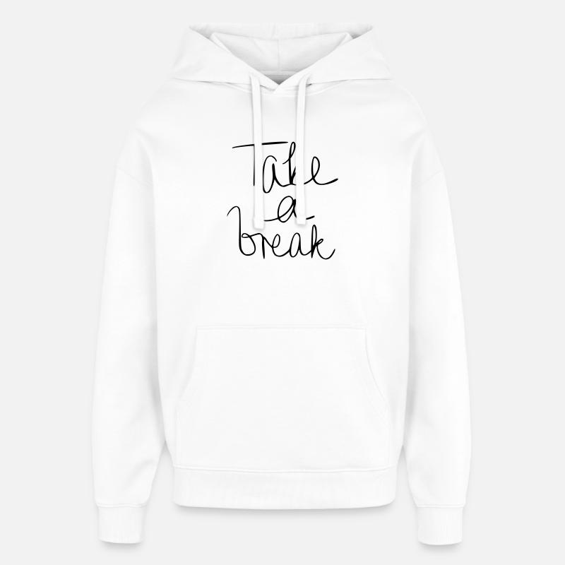 Take a break - Oversized Unisex Hoodie von Stanley/Stella - Weiß