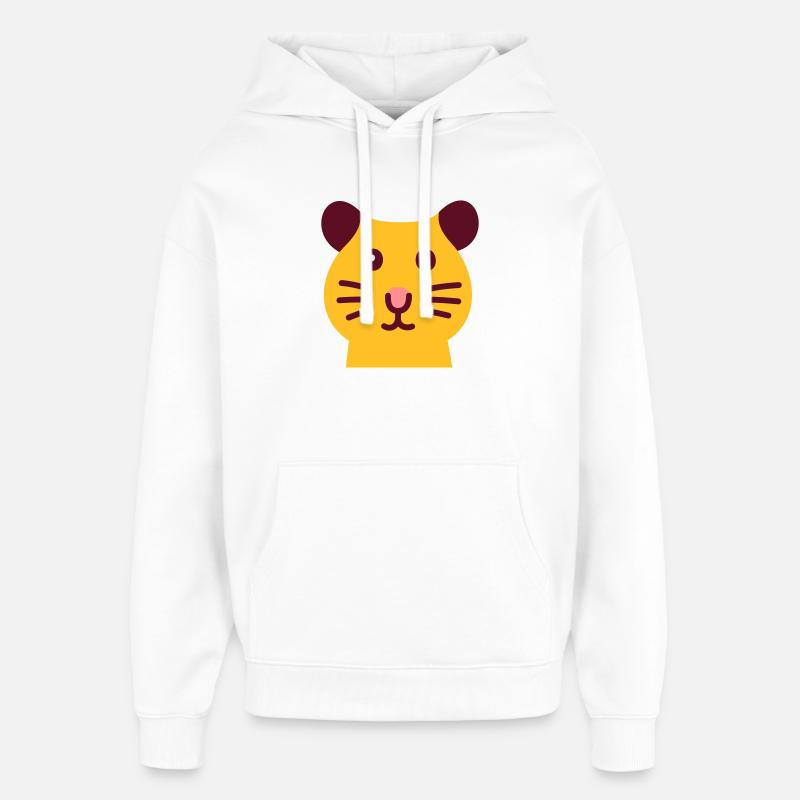 Mignon hamster - Sweat à capuche unisexe Stanley/Stella Oversized - blanc