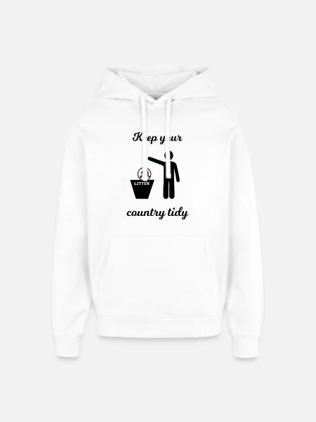 Socialism and Capitalism Funny - Oversized Unisex Hoodie by Stanley/Stella - white