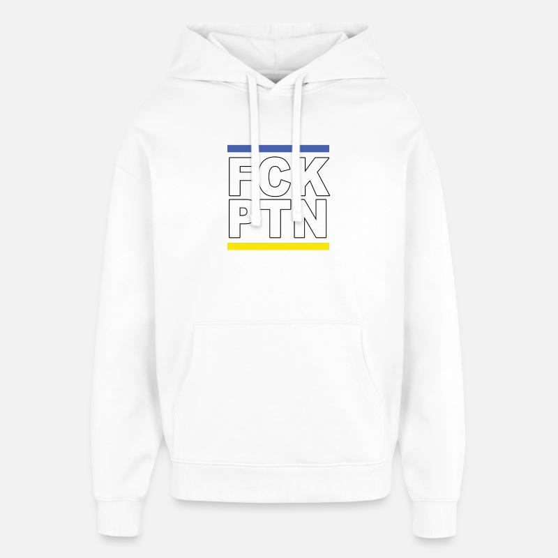 FCK PTN - Oversized Unisex Hoodie von Stanley/Stella - Weiß
