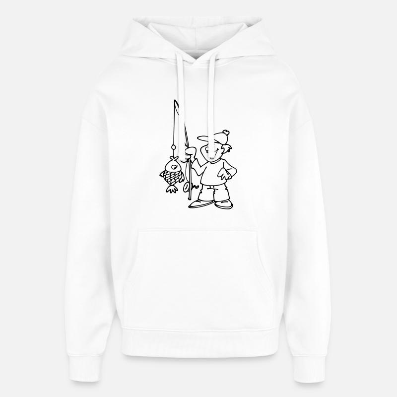Pêcheur - Sweat à capuche unisexe Stanley/Stella Oversized - blanc
