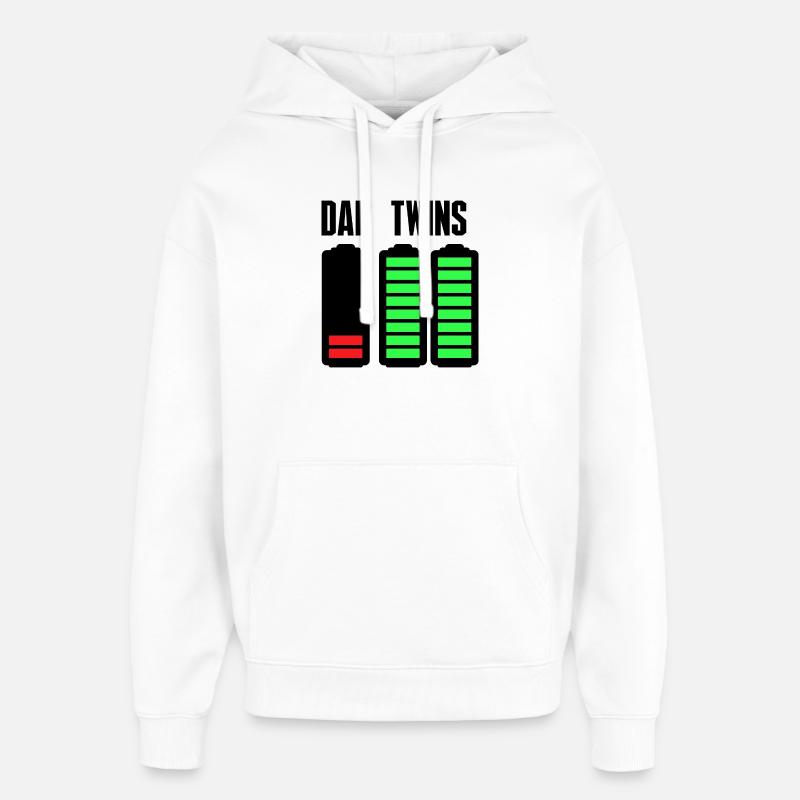 Neon Bar Equalizer auf Schwarz - Oversized Unisex Hoodie von Stanley/Stella - Weiß