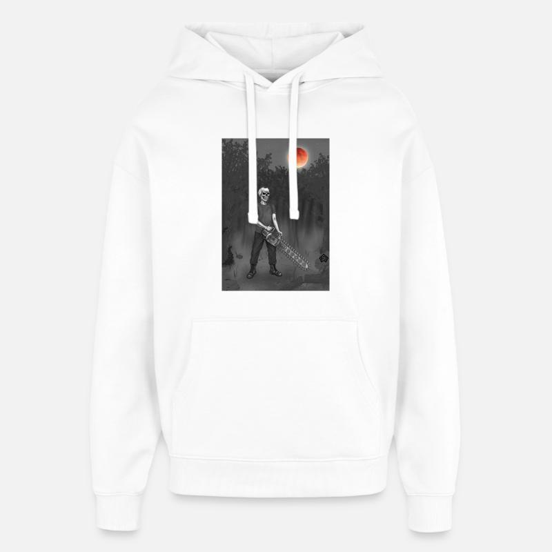Travailleur forestier, forestier, forestier, pleine lune - Sweat à capuche unisexe Stanley/Stella Oversized - blanc