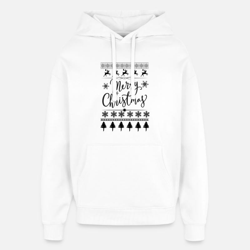 Joyeux Noël Scripté - Sweat à capuche unisexe Stanley/Stella Oversized - blanc