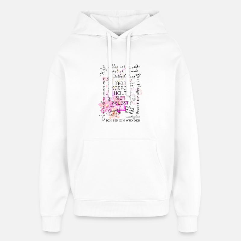 Motivation de guérison - Sweat à capuche unisexe Stanley/Stella Oversized - blanc