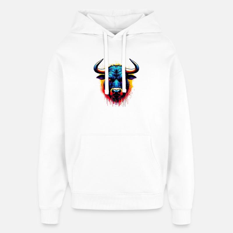 Taureau - Sweat à capuche unisexe Stanley/Stella Oversized - blanc