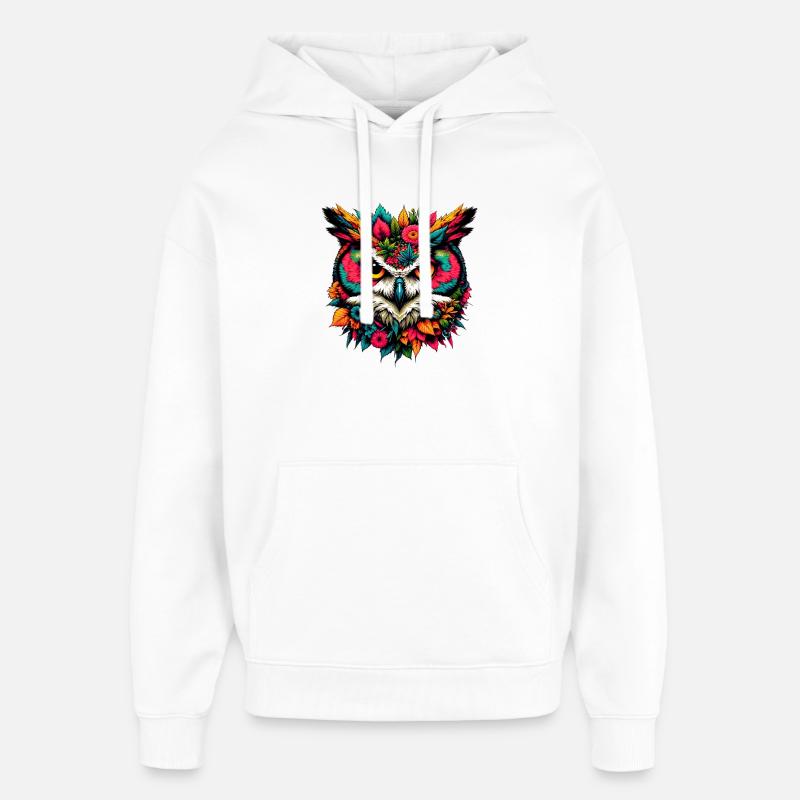 Hibou - Sweat à capuche unisexe Stanley/Stella Oversized - blanc
