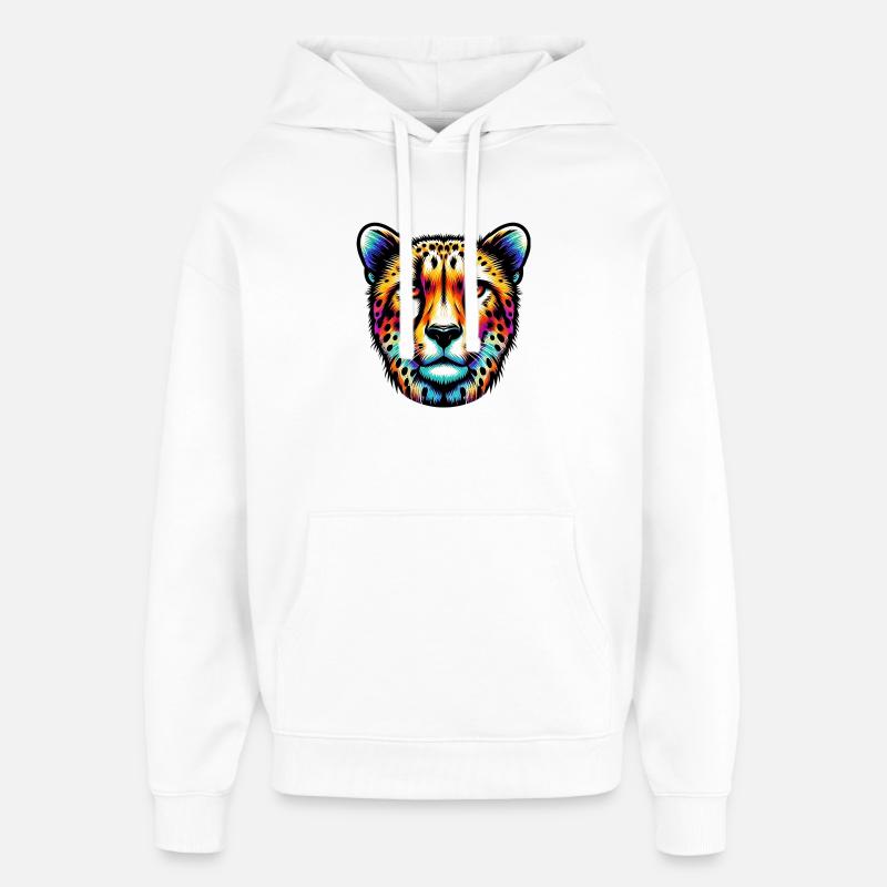 Guépard - Sweat à capuche unisexe Stanley/Stella Oversized - blanc