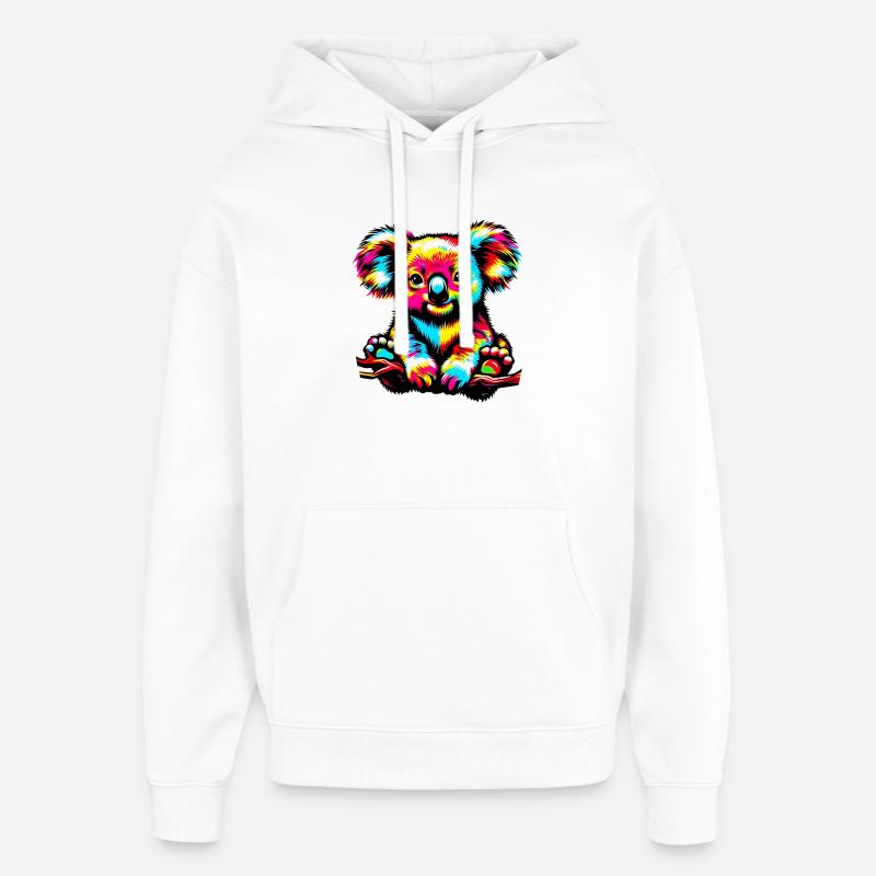 Koala - Oversized Unisex Hoodie von Stanley/Stella - Weiß