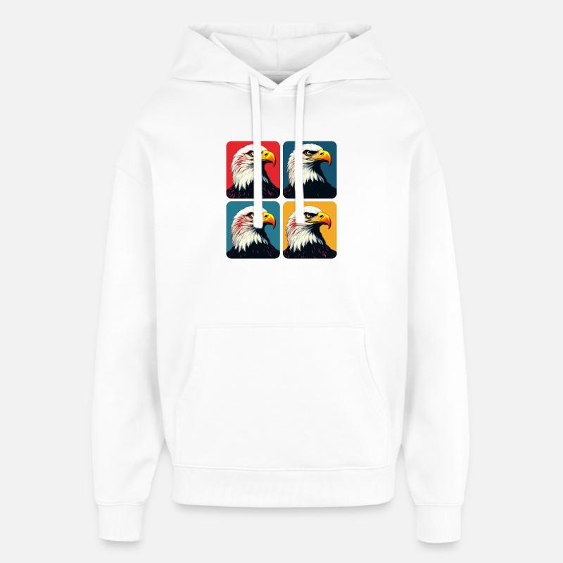 Bald eagle - Oversized Unisex Hoodie by Stanley/Stella - white