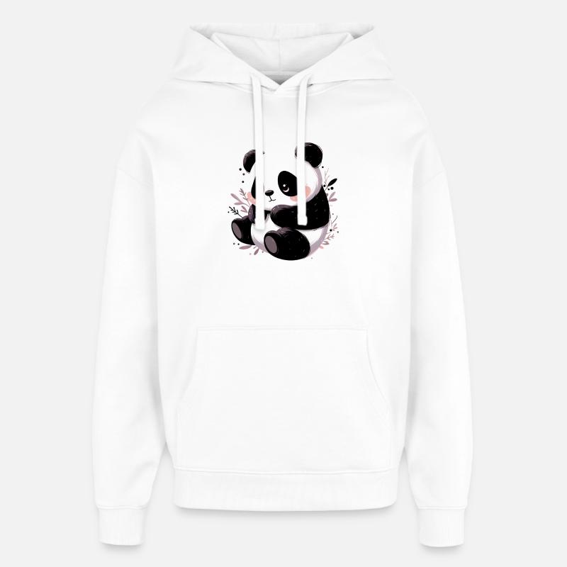 Panda - Sweat à capuche unisexe Stanley/Stella Oversized - blanc