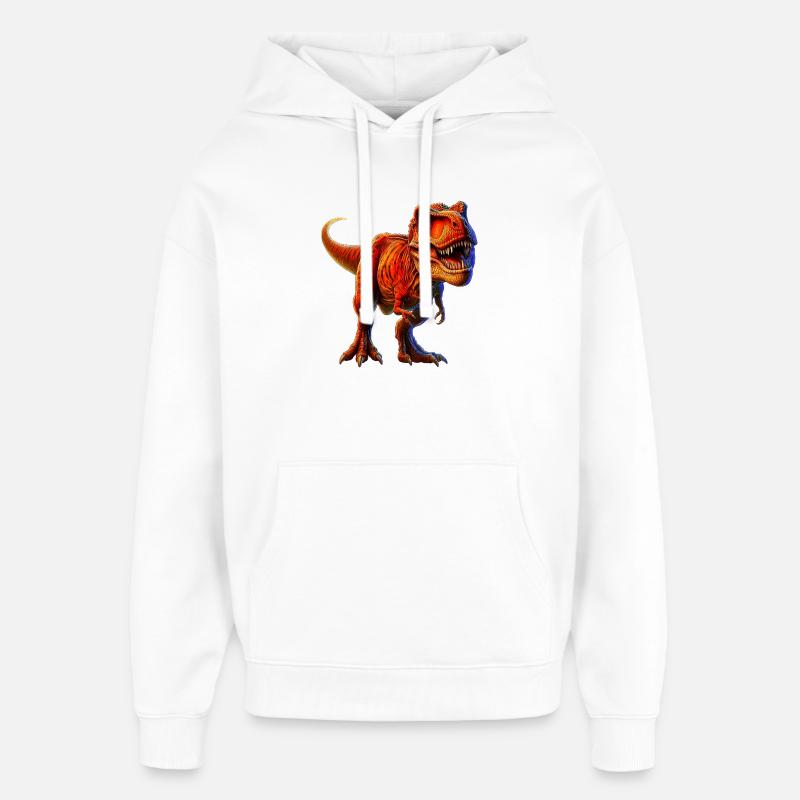 Dinosaure - Sweat à capuche unisexe Stanley/Stella Oversized - blanc